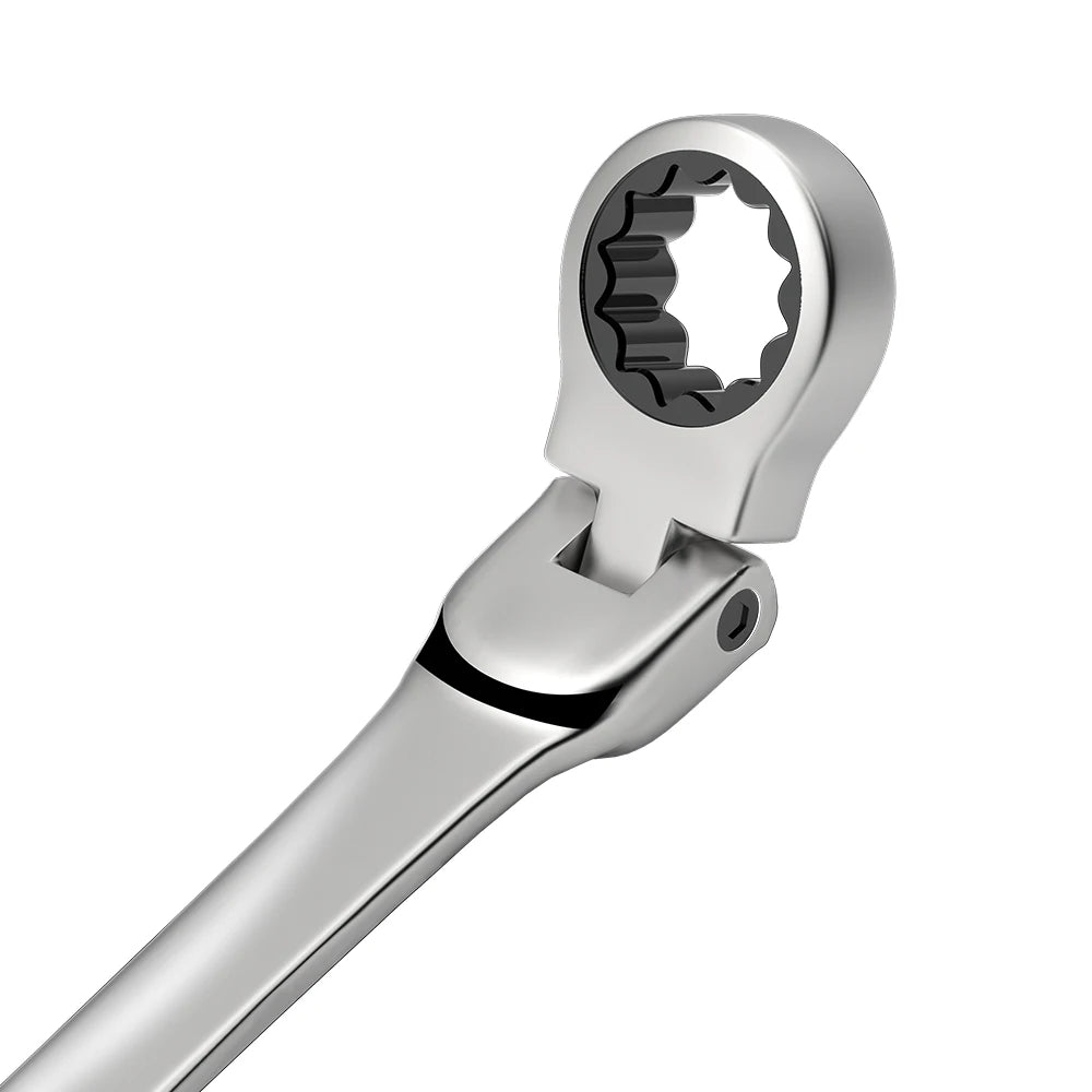 Ratcheting Spanner Set with Flexible Head – 72-Tooth Design