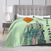 Cozy Cartoon Trash Truck Flannel Throw Blanket