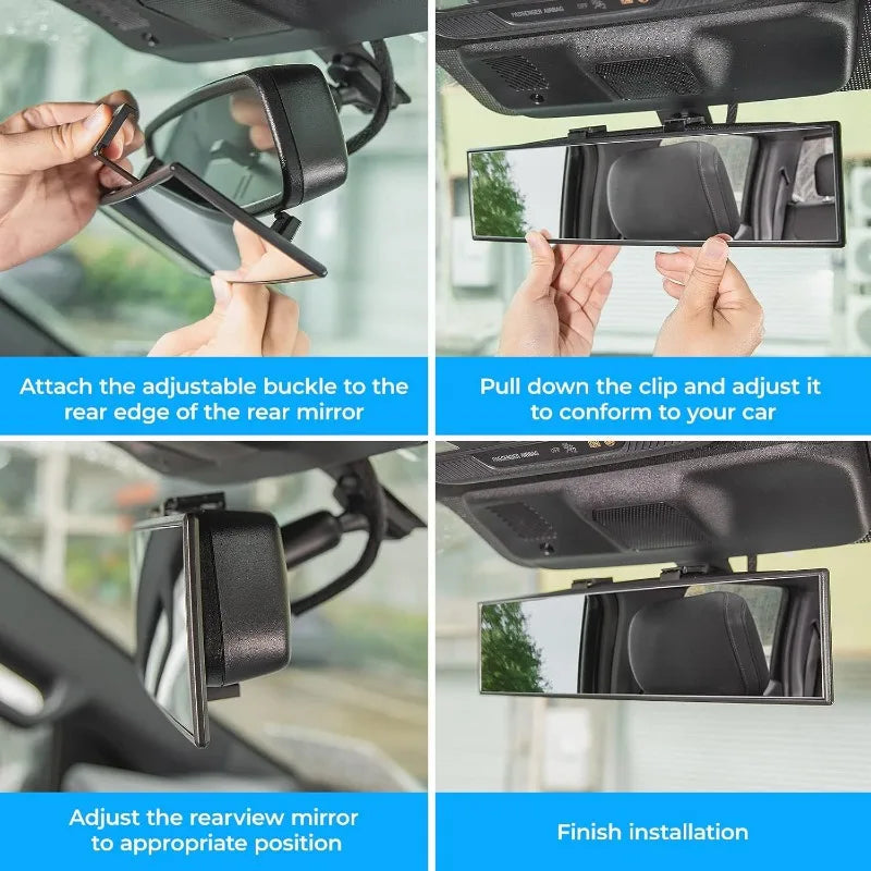 Wide Angle Convex Car Rear View Mirror with Anti-Glare Protection