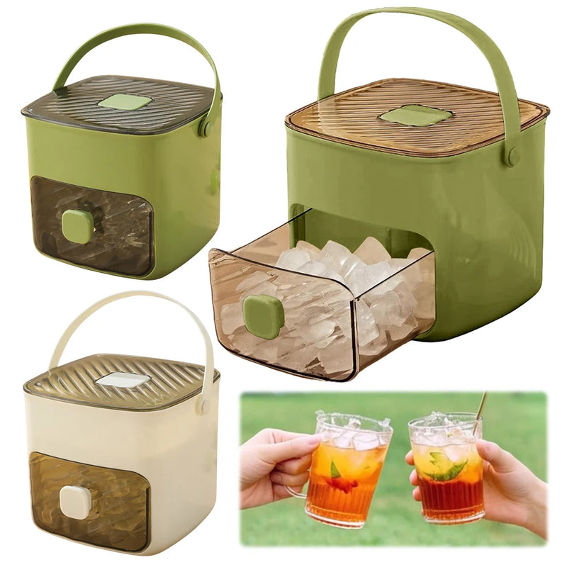 Compact Countertop Ice Cube Maker with Handle