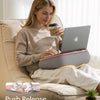 Adjustable Tablet Pillow Stand with Snack Bowl & Foldable Arm