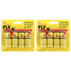 Pack of disposable sticky fly traps with yellow packaging and instructions for indoor and outdoor use