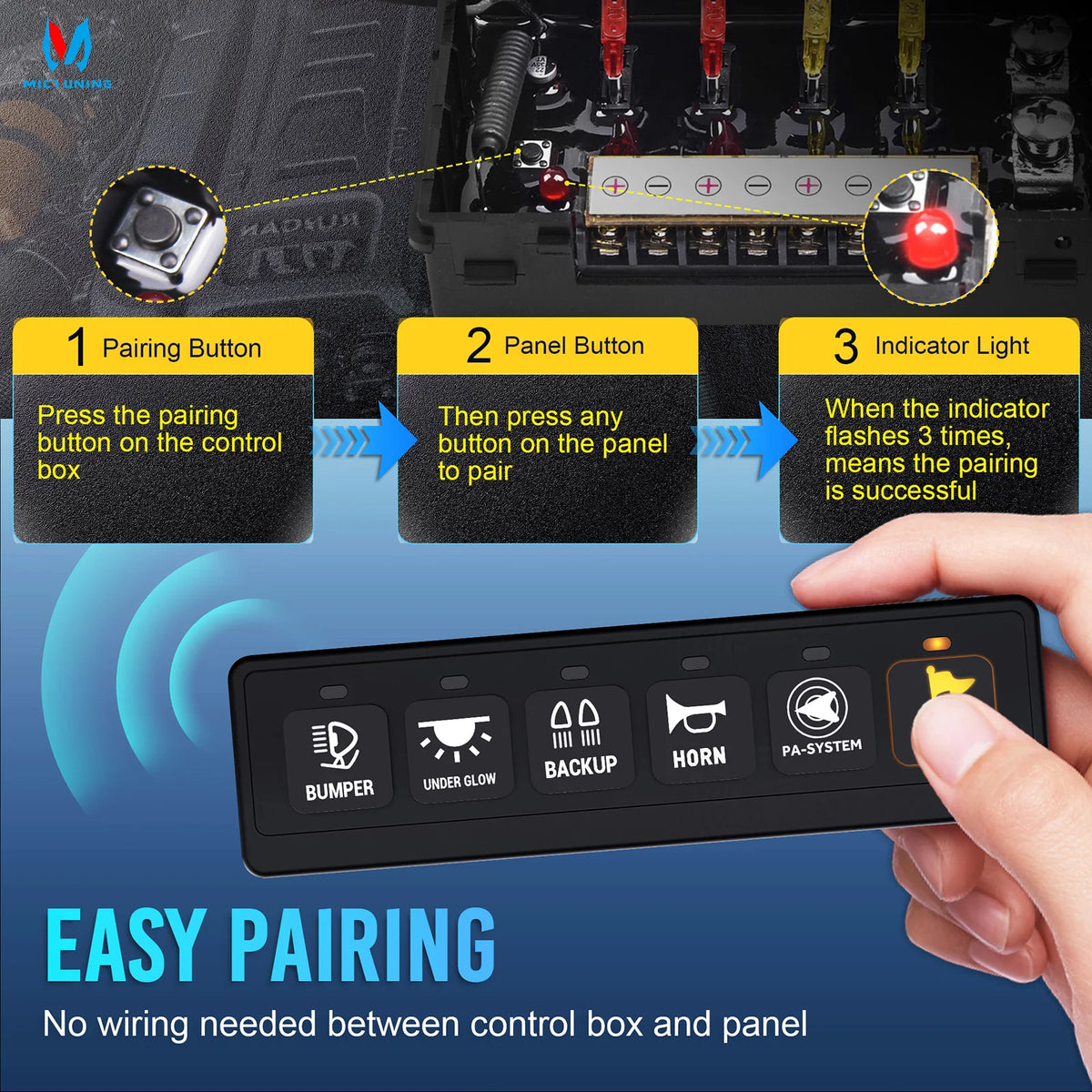 6 Gang Wireless Switch Panel with Remote Control Box