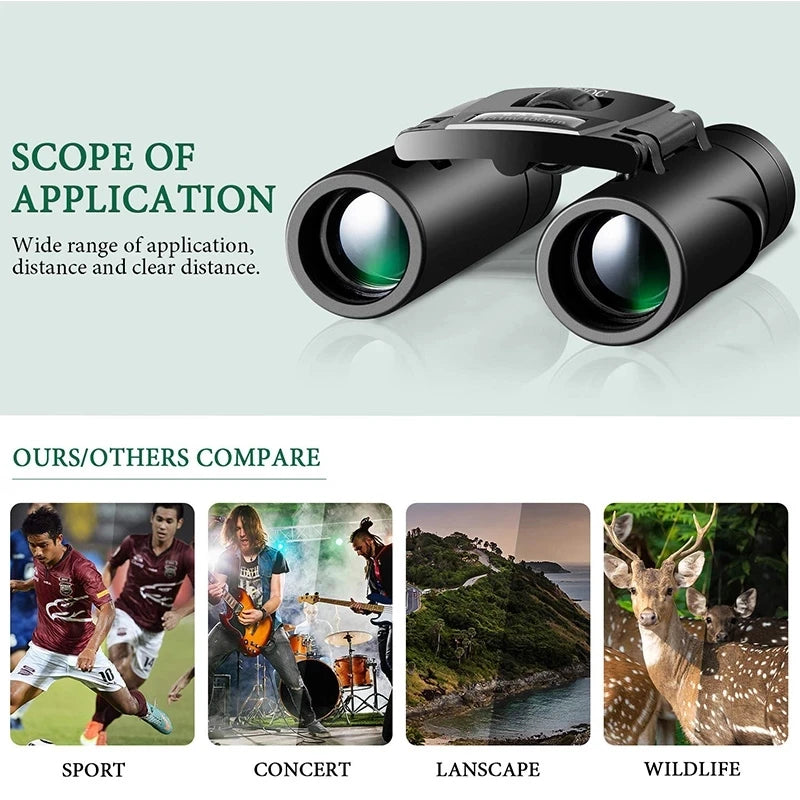 Compact 500x25mm Waterproof Binoculars with BAK4 Prism