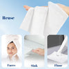 Large Disposable Face Towels – 40 Count, Soft & Thick for Gentle Cleansing