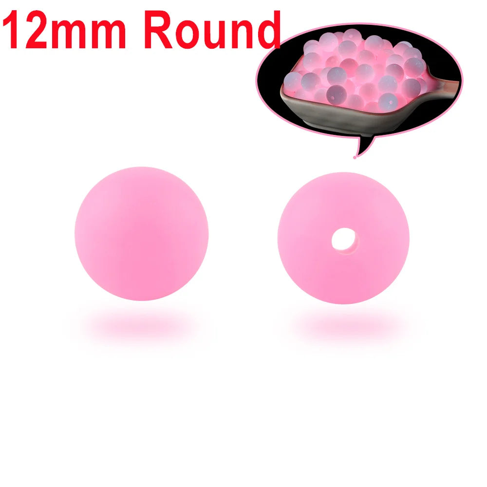Glow-in-the-Dark Silicone Beads for Jewelry Making