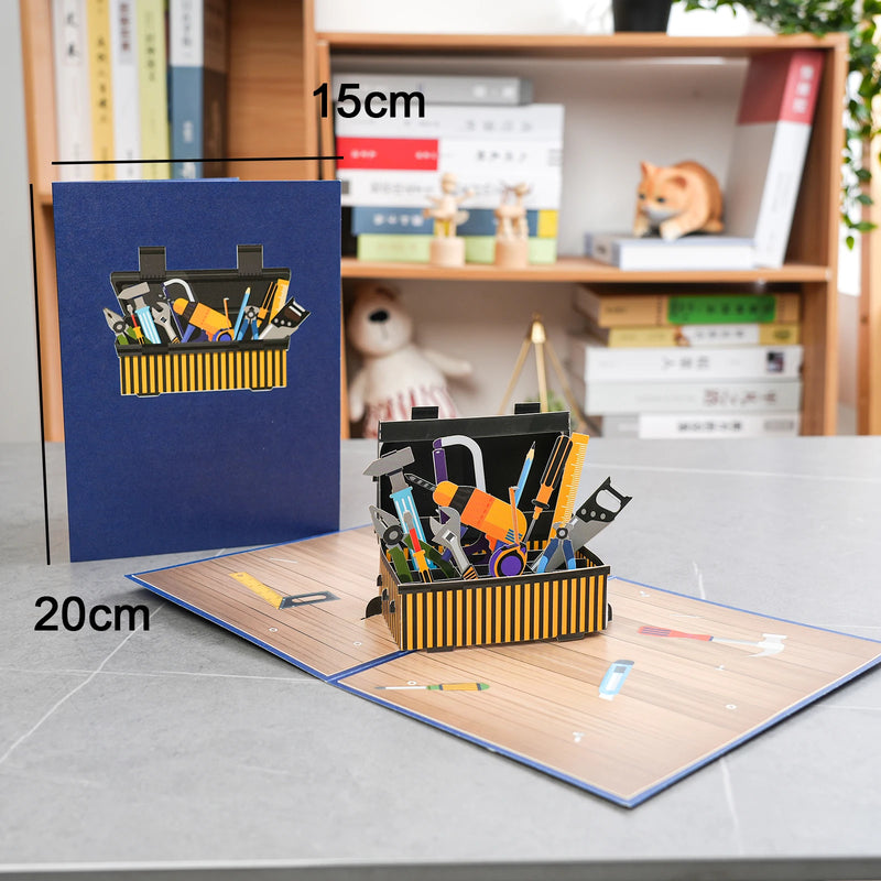 3D Pop-Up Father's Day Greeting Card with Notecard