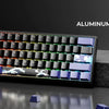 XVX H61 aluminum gaming keyboard featuring custom art keycaps and a wired mode setup.