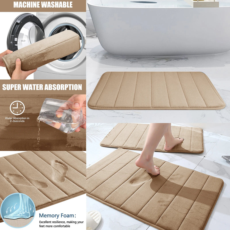 Memory Foam Bath Mat with Non-Slip Backing