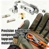 Precision engineered aluminum alloy components and a tent rope tensioner with reflective cord