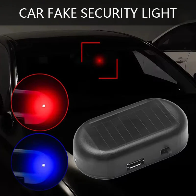 Solar Powered Simulated Car Alarm LED Light