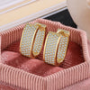 14K Silver Diamond Accent Stud Earrings