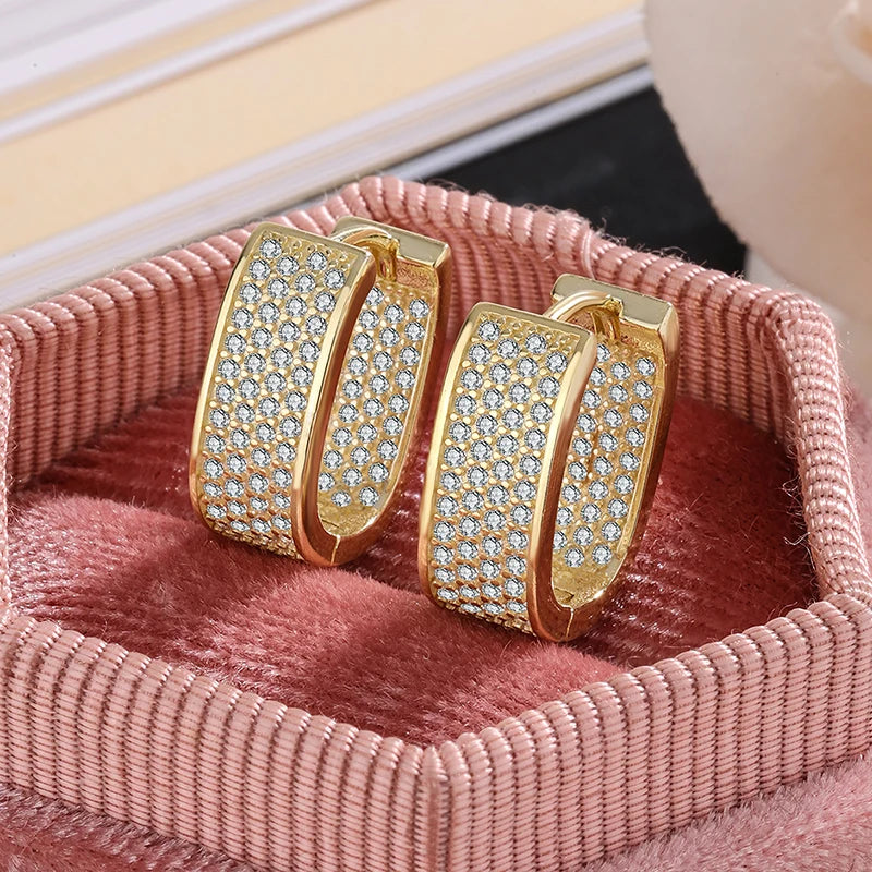 14K Silver Diamond Accent Stud Earrings