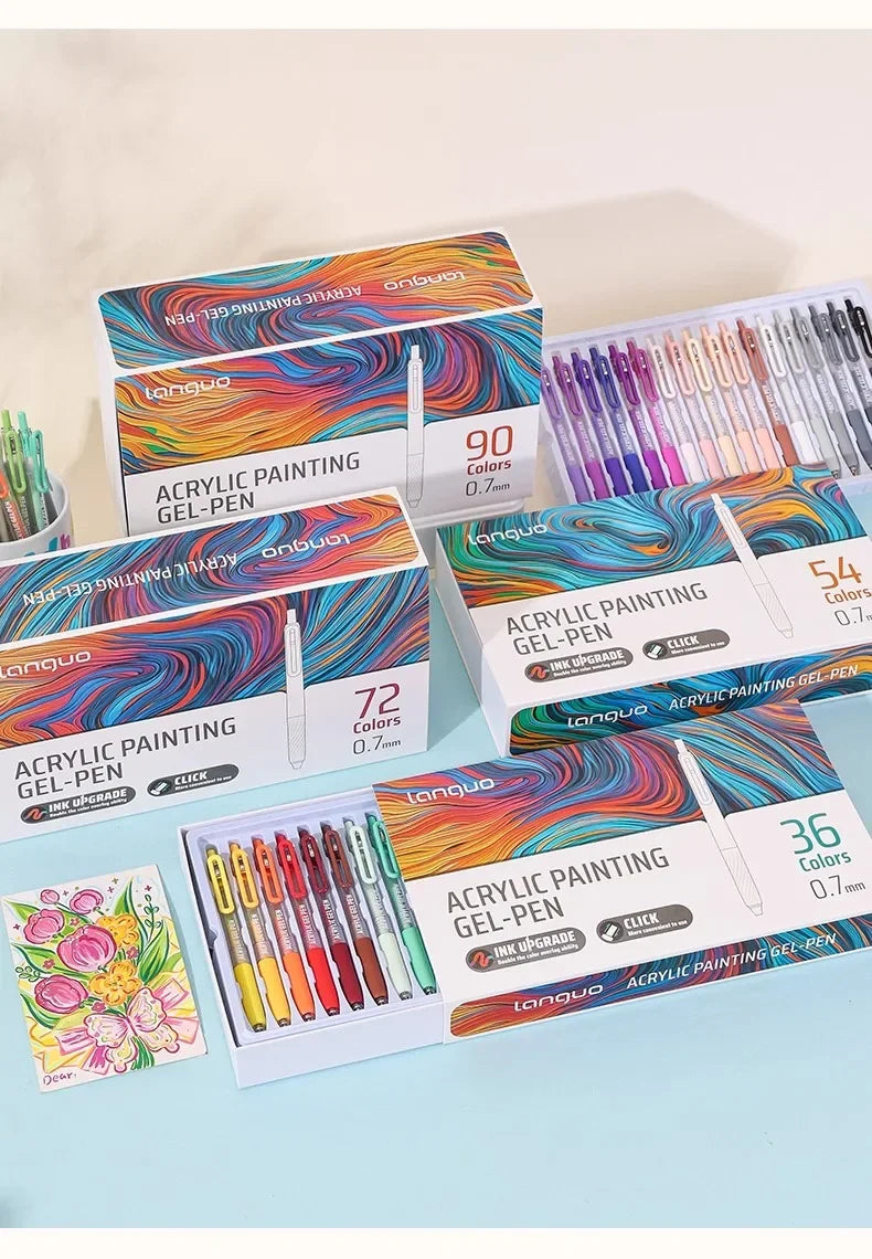 3D Embossed Acrylic Gel Pens - 6/144 Color Options