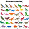 A collection of 48 complete sets of random mini dinosaur figurines.