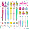 DIY Beaded Acrylic Ballpoint Pen Kit with Rotating Gradient Design