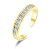 Gold-Plated Geometric Zircon Toe Ring