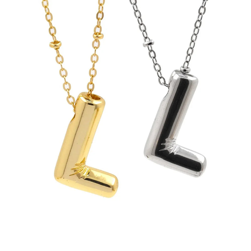 Personalized Initial Letter Pendant Necklace