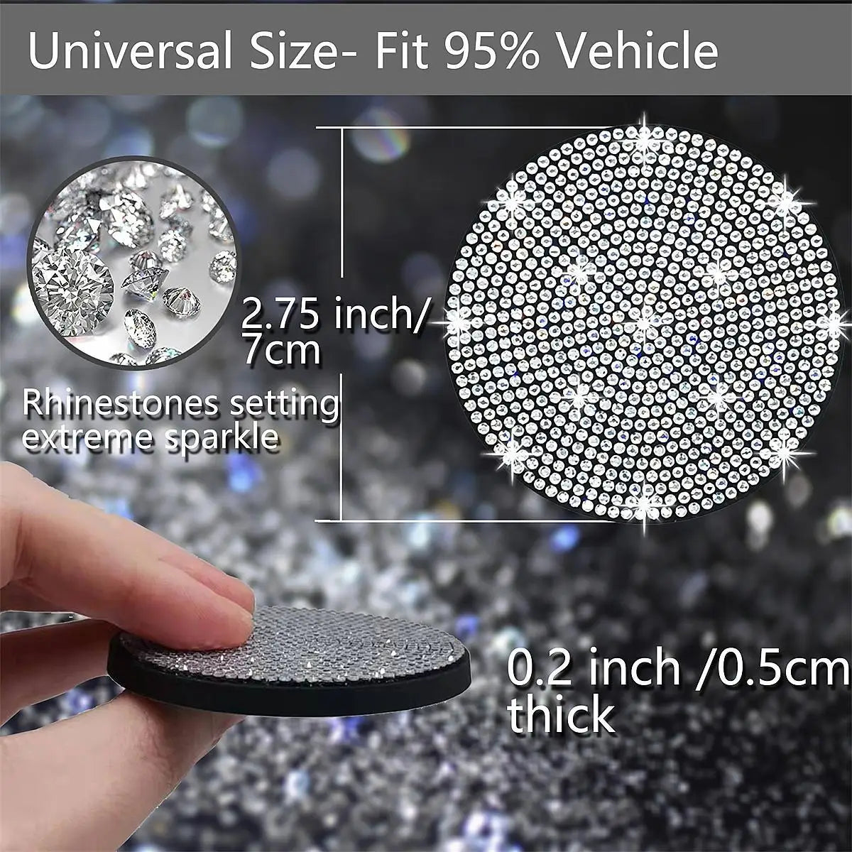 Crystal Car Cup Coasters (Set of 2)