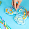 Double-Sided Silicone Fidget Board with 12 Strings