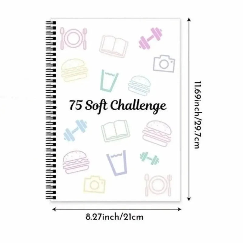 75 Day Hard Challenge Planner Notebook – A5 Hardcover Goal Tracker