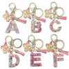 Pink Glitter Butterfly Keychain with Tassel