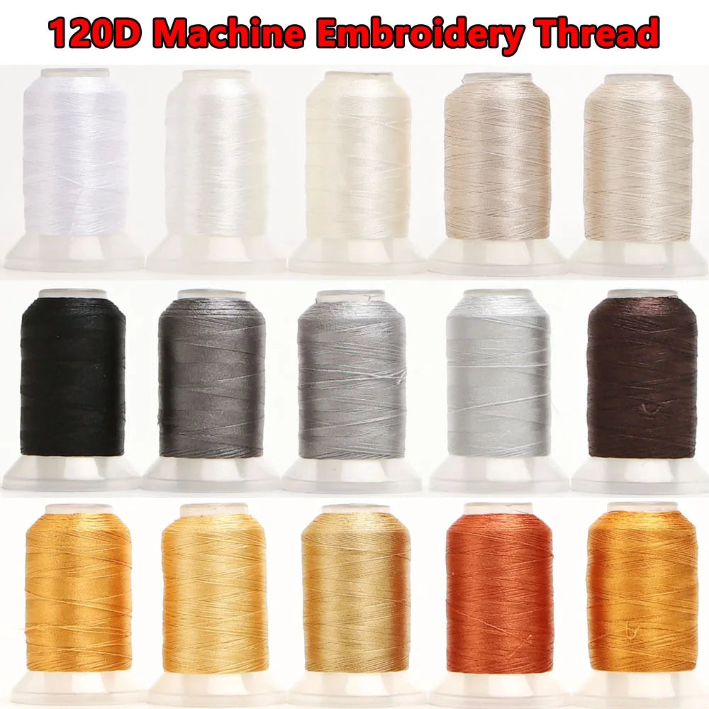 Polyester Embroidery Thread 120D/40WT – High Tenacity, 500m per Roll