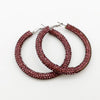 Rainbow Crystal Hoop Earrings