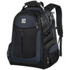 A black waterproof laptop backpack with multiple compartments and straps.