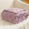 Lilac Checkered Fleece Throw Blanket – Soft & Cozy