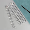 Folding Acrylic Ruler Set with Clear Markings