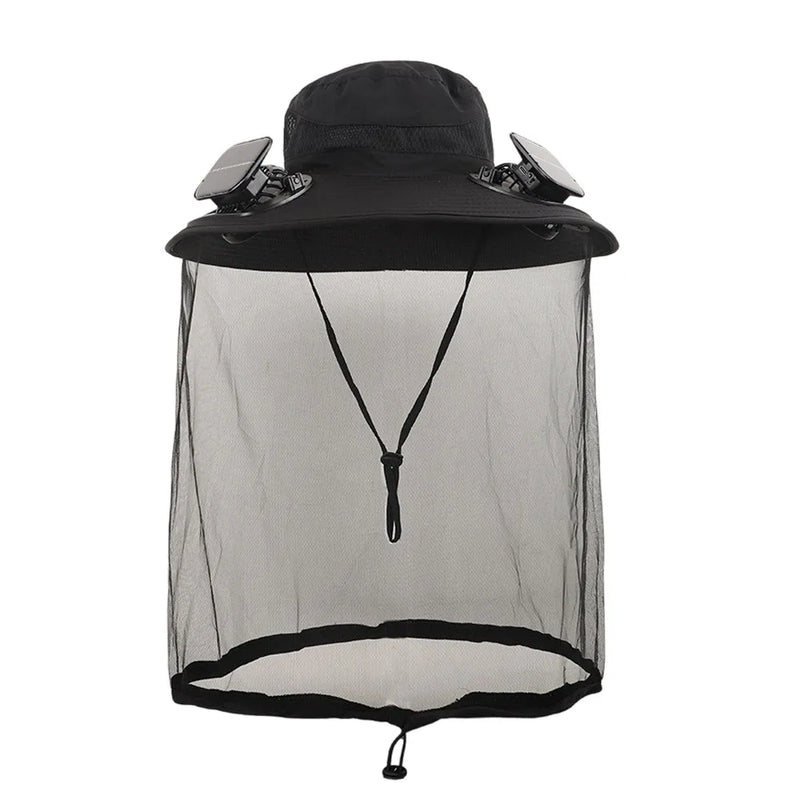 Gorro con ventilador solar y protección solar UPF 50+