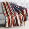 American Flag Print Throw Blanket