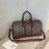 Large Capacity Women's Travel Duffel Tote with Plaid Design