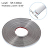 A coil of chrome car door edge guard trim strip with dimensions 1-3/16 inches long and 2.3mm thick.