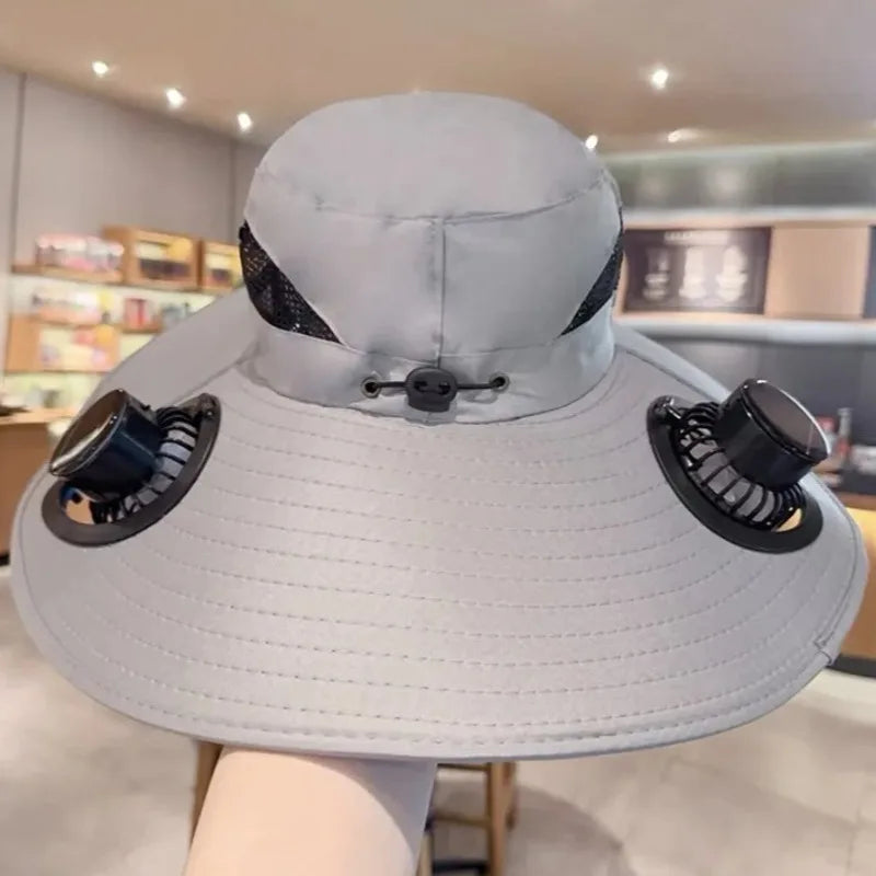 Gorra con Ventilador Solar