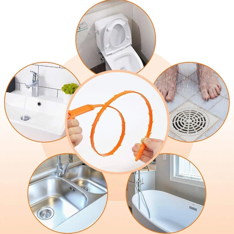 Flexible Drain Cleaning Snake for Shower and Sink Clogs