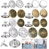 No-Sew Replacement Jeans Buttons - 17mm Metal Snap Buttons