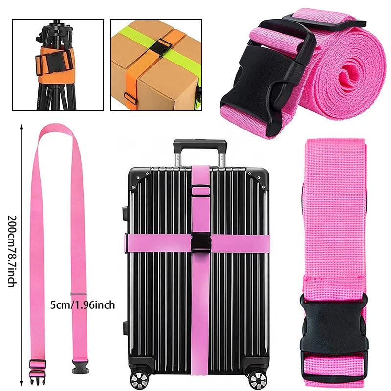 Secure Adjustable Luggage Strap with Combination Lock