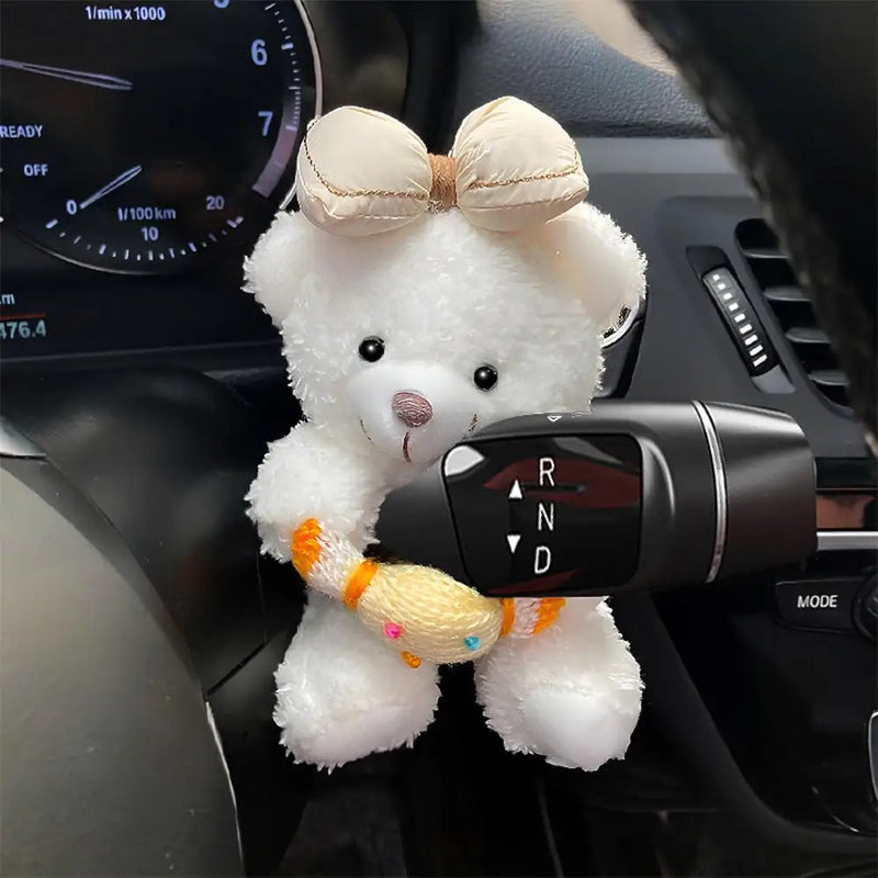 Cute Plush Bear Car Gear Shift Cover