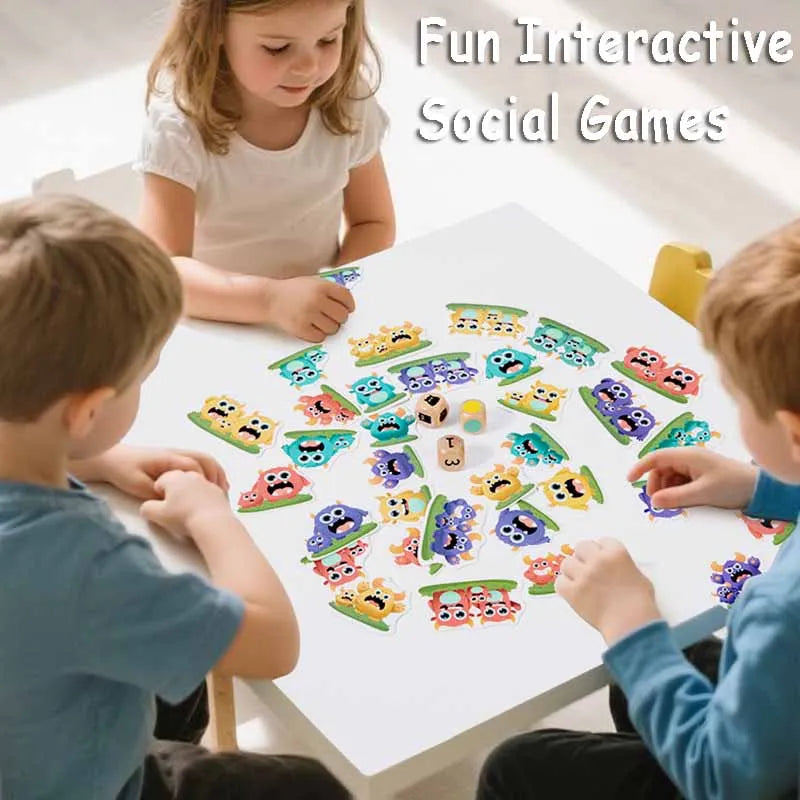 Catch the Monster! Montessori Color & Shape Matching Board Game for Kids