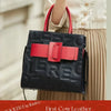 Elegant Genuine Leather Shoulder Bag for Women with Top Handle