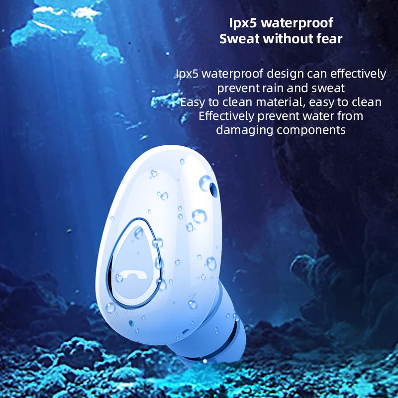 Invisible Wireless Earbuds with Microphone