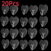 Heart-Shaped Self-Adhesive Hooks (Set of 6) – No-Drill, Multi-Purpose Transparent Hangers