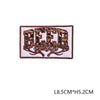 A brown embroidered patch featuring the word BEER with leafy vines.