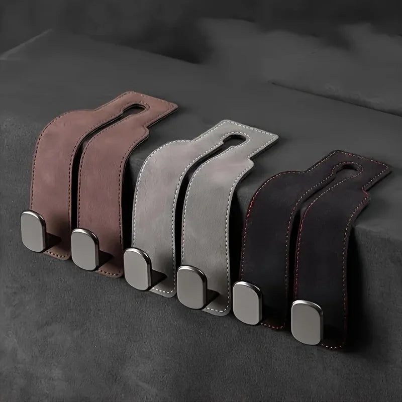 Car Seat Headrest Hook - Premium Leather & ABS