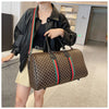 Large Capacity Women's Travel Duffel Tote with Plaid Design