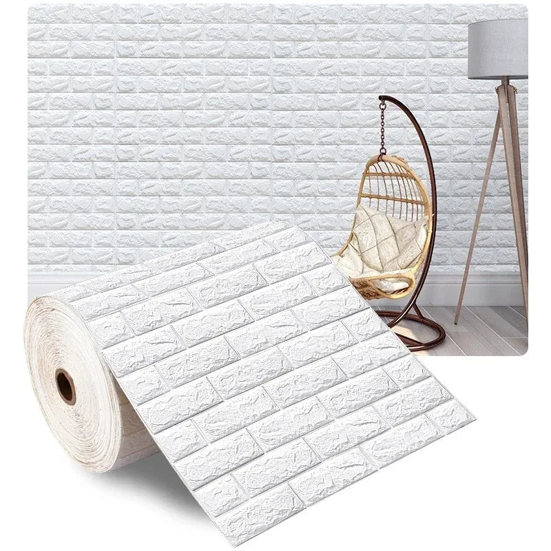 3D Self-Adhesive Brick Wall Panels