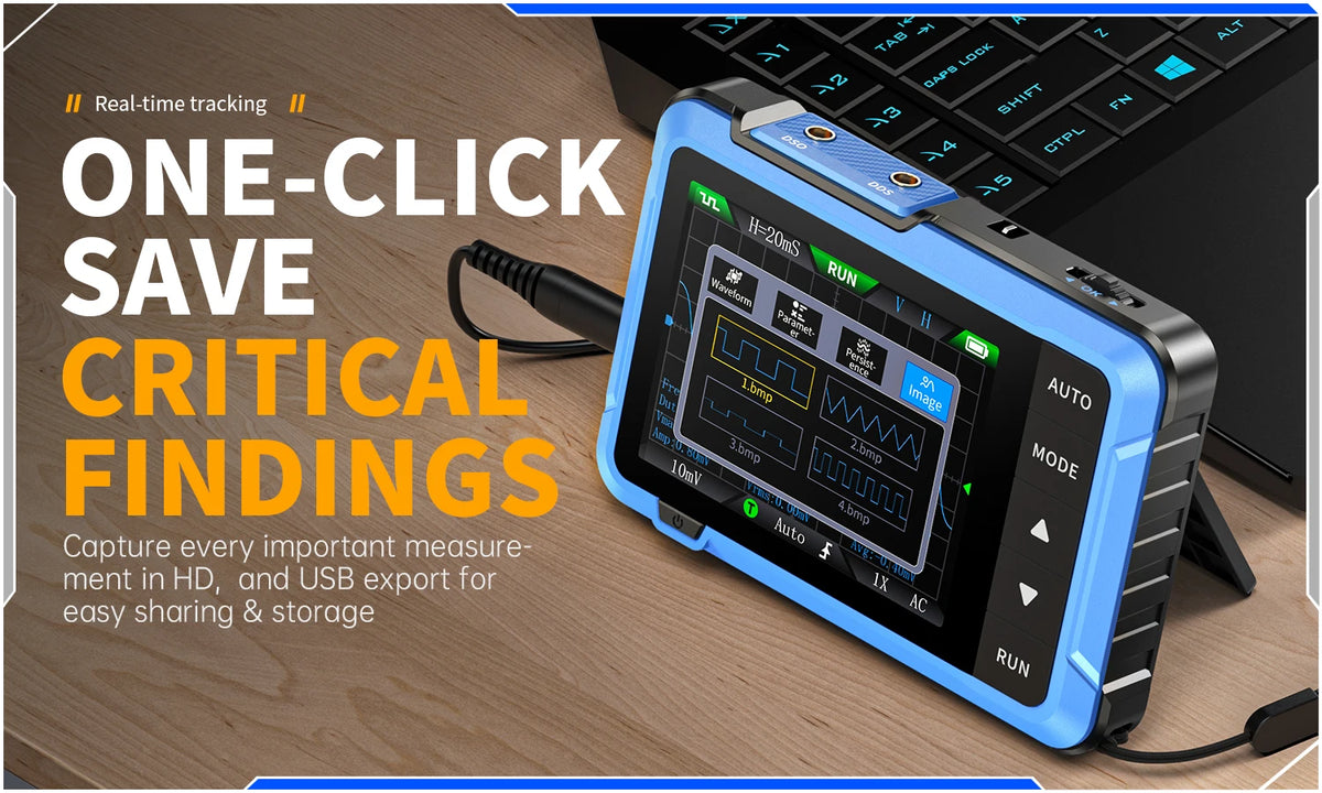 Handheld Digital Oscilloscope with Built-in Signal Generator