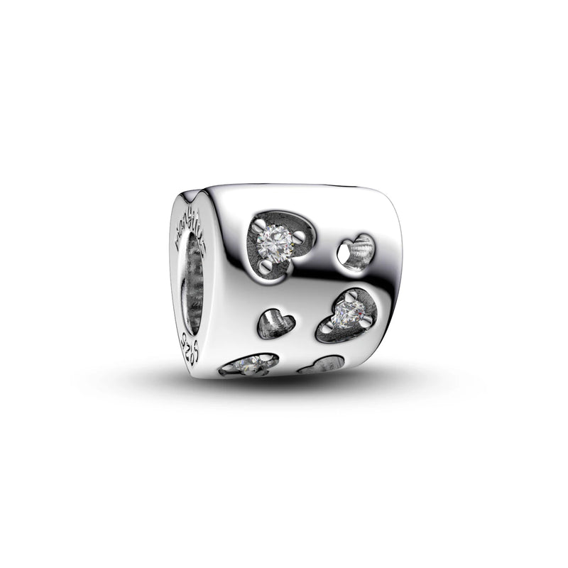 925 Sterling Silver Charm Set with Cubic Zirconia